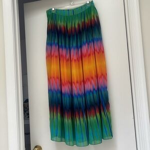 Vince Camino Rainbow Tye Dye Maxi Skirt